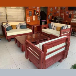 Terraza 2 Sofás con apoyabrazos + Sillon Club con apoyabrazos + Mesa centro